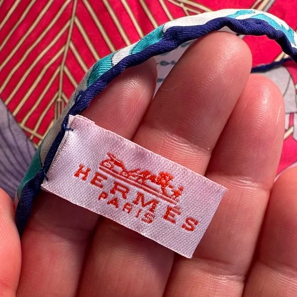 Hermès Paris Red Nautical Silk Scarf - Picture 5 of 11